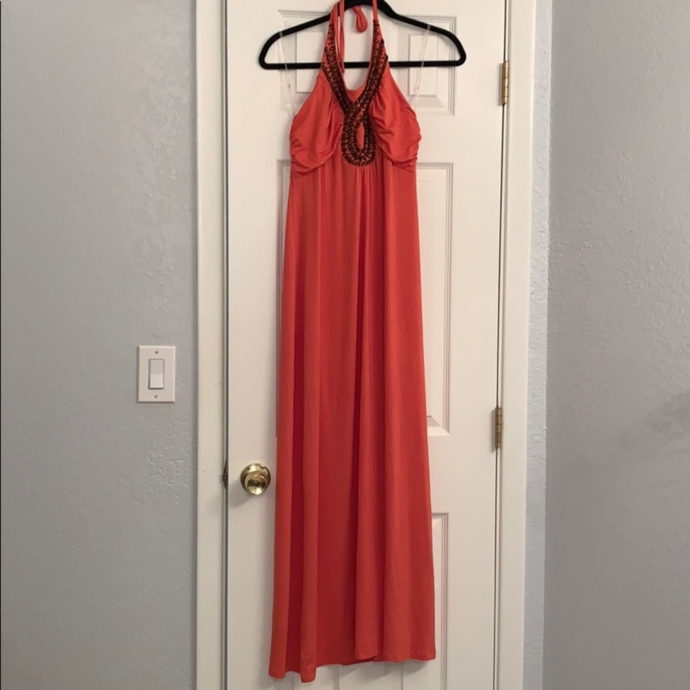 a.n.a orange maxi dress - never worn!